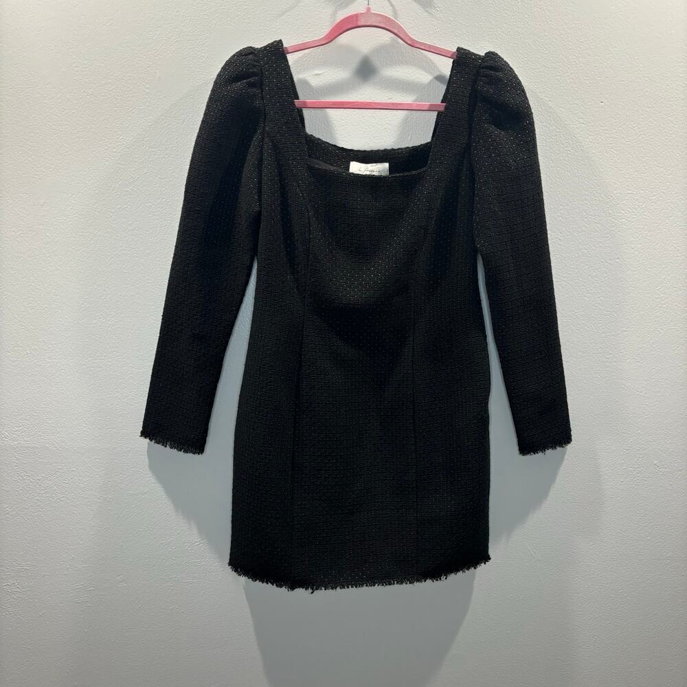 L’Academie REVOLVE The Estelle Black Tweed Mini Dress Size Small